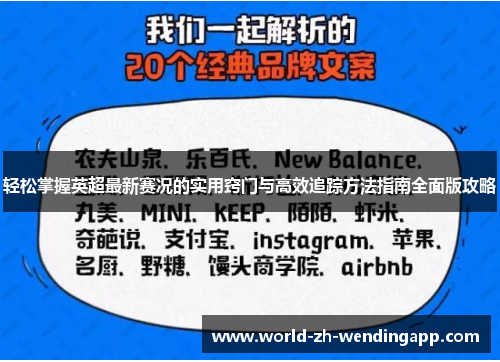 轻松掌握英超最新赛况的实用窍门与高效追踪方法指南全面版攻略 轻松掌握英超最新赛况的实用窍门与高效追踪方法指南全面版攻略